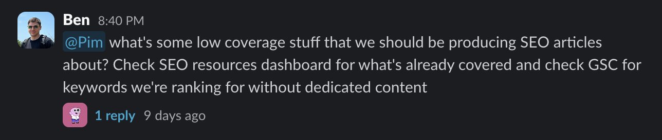 Ben asking Pim about SEO metrics