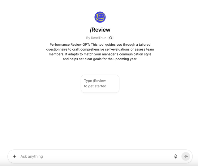 ChatGPT Perf Review