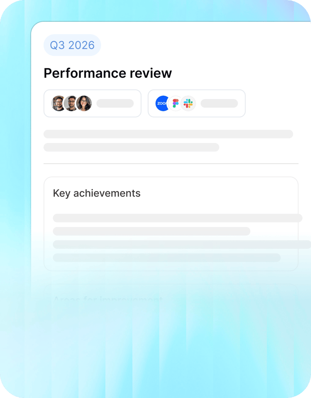 Performance Reviews Feature Card Hover